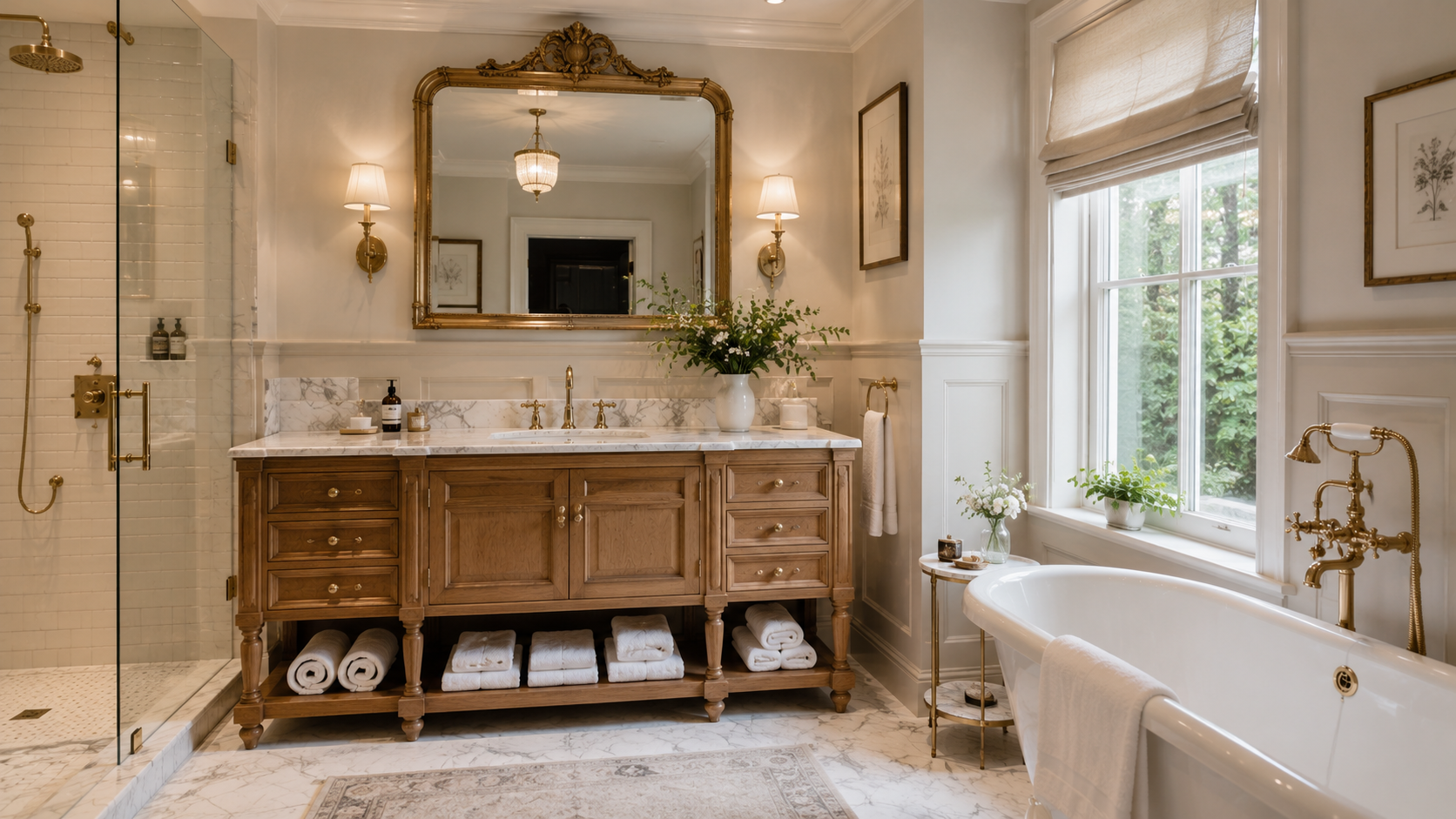 Classic vanity bathroom design Abu Dhabi