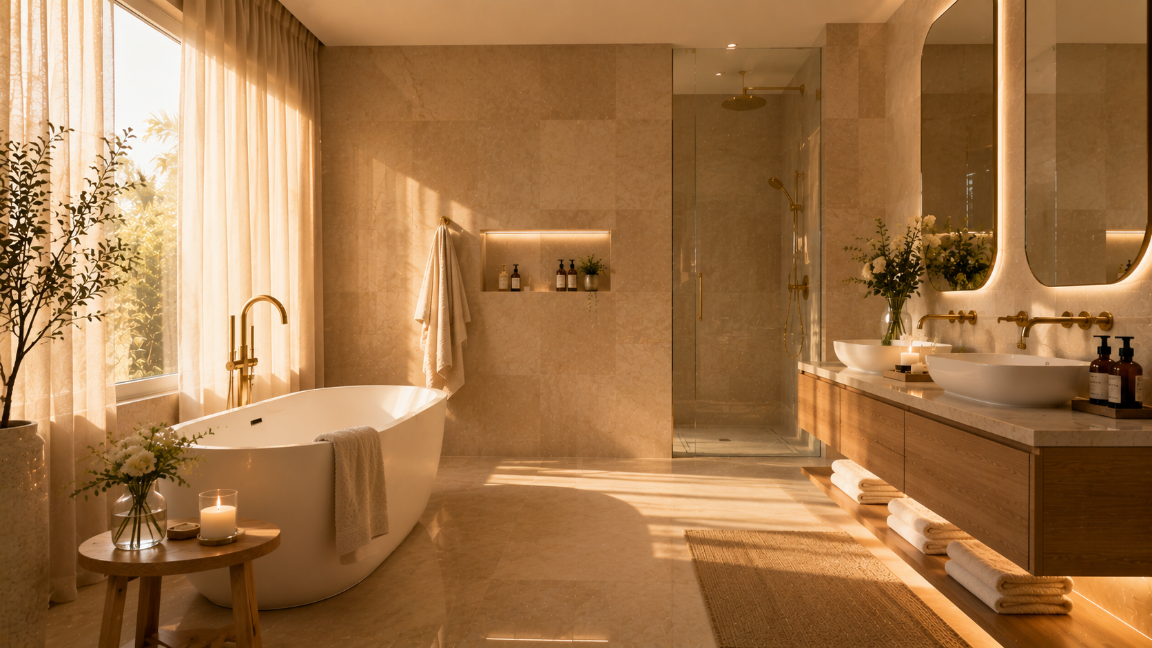 Luxury bathroom installation in Abu Dhabi